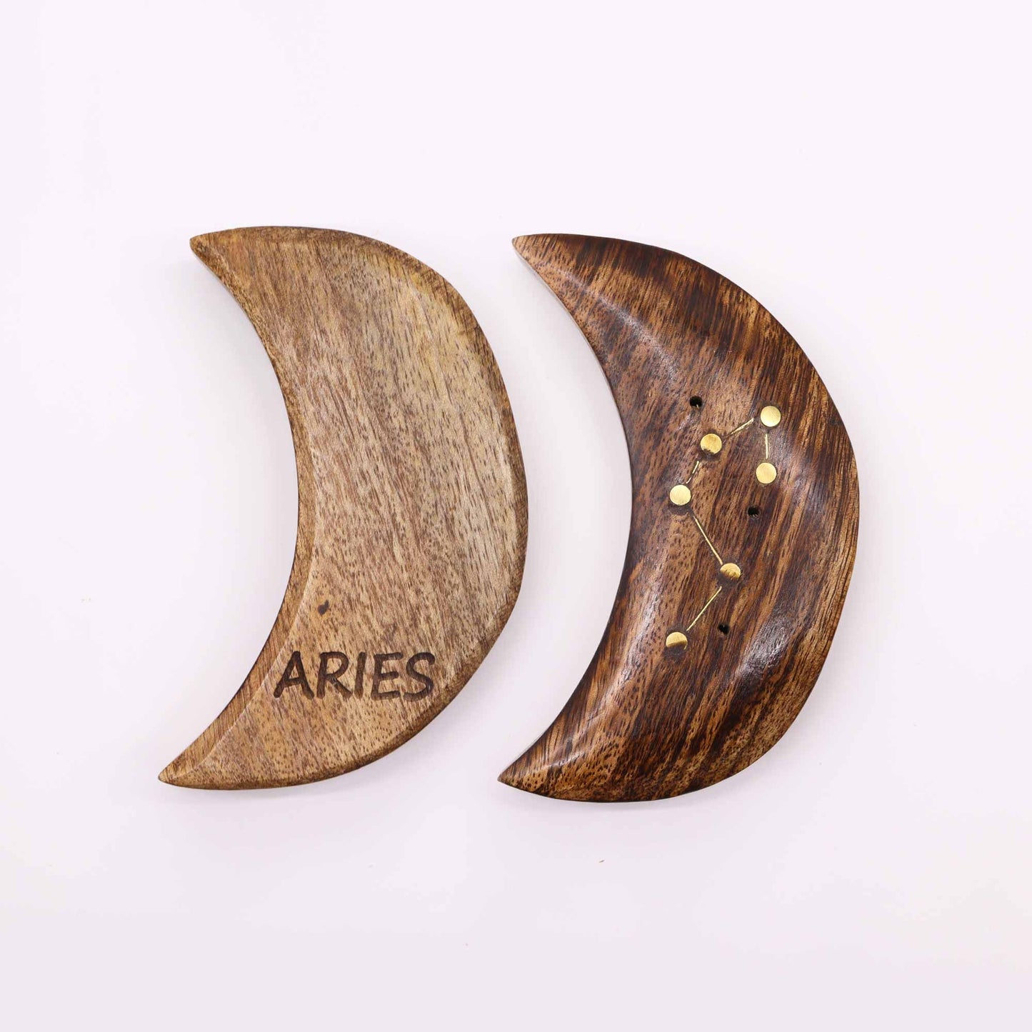 Engraved and Brass Zodiac Sign Incense Burner - Moon