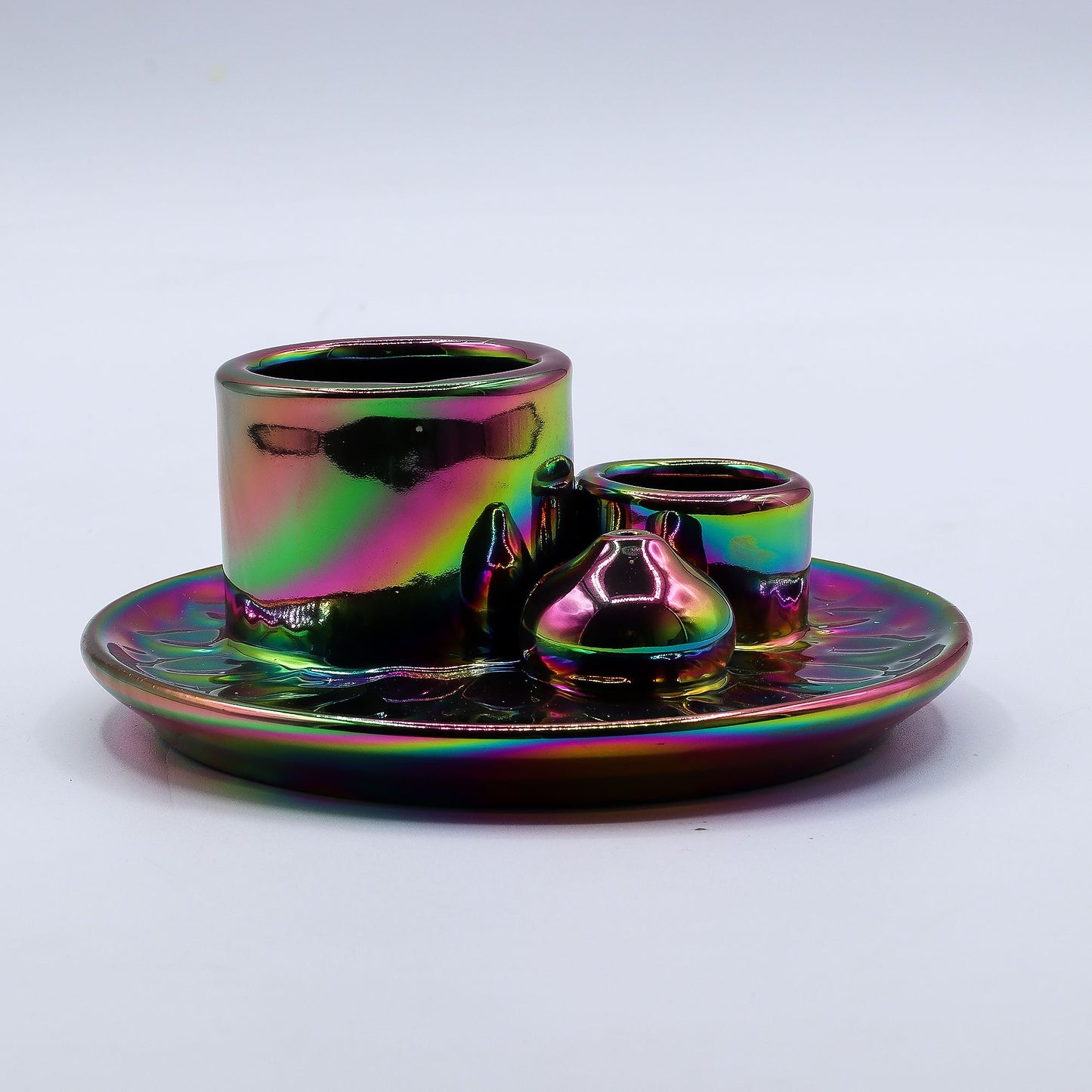 Palo Santo Stick & Smudge Holder - Mandala - Metalic Rainbow