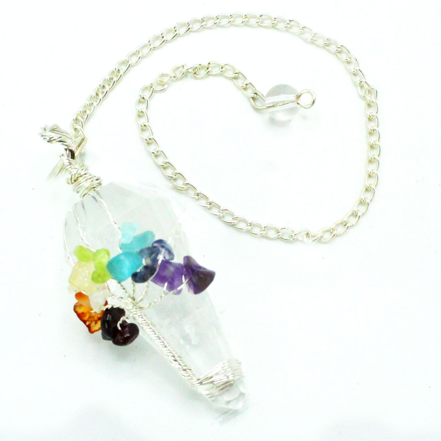 Magic Pendulum - Seven Chakra - Rock Quartz