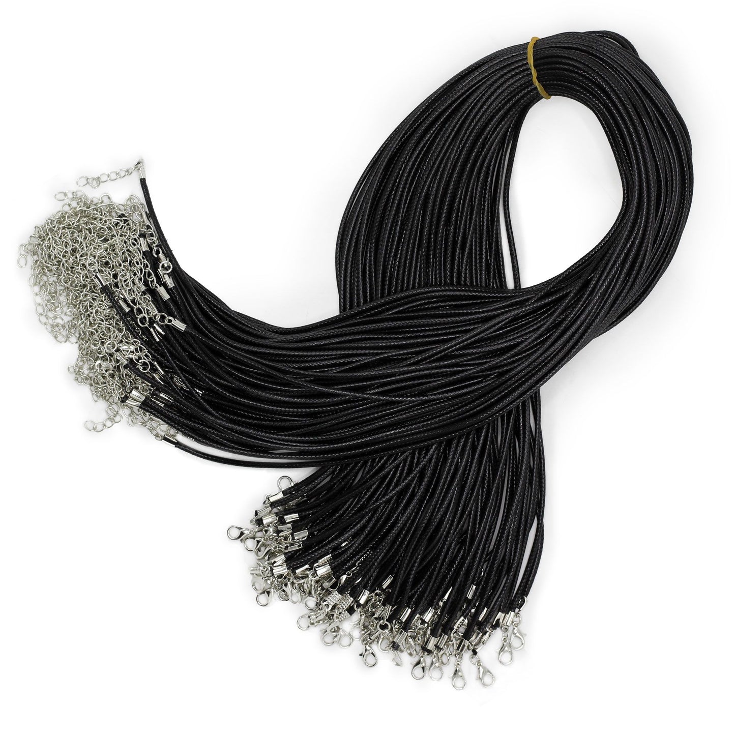 Waxed Pendant Cord -  2mm x 55cm - Black 101