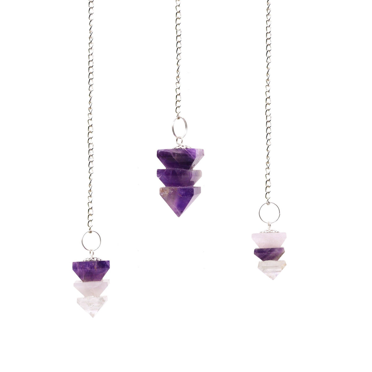Assorted crystal pyramid pendulum for divination, a mystical and thoughtful gift