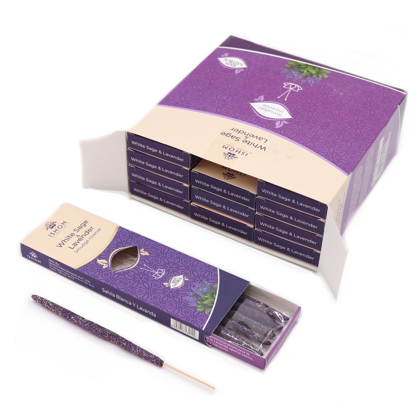 Ishom Smudge Incense - White Sage & Lavender