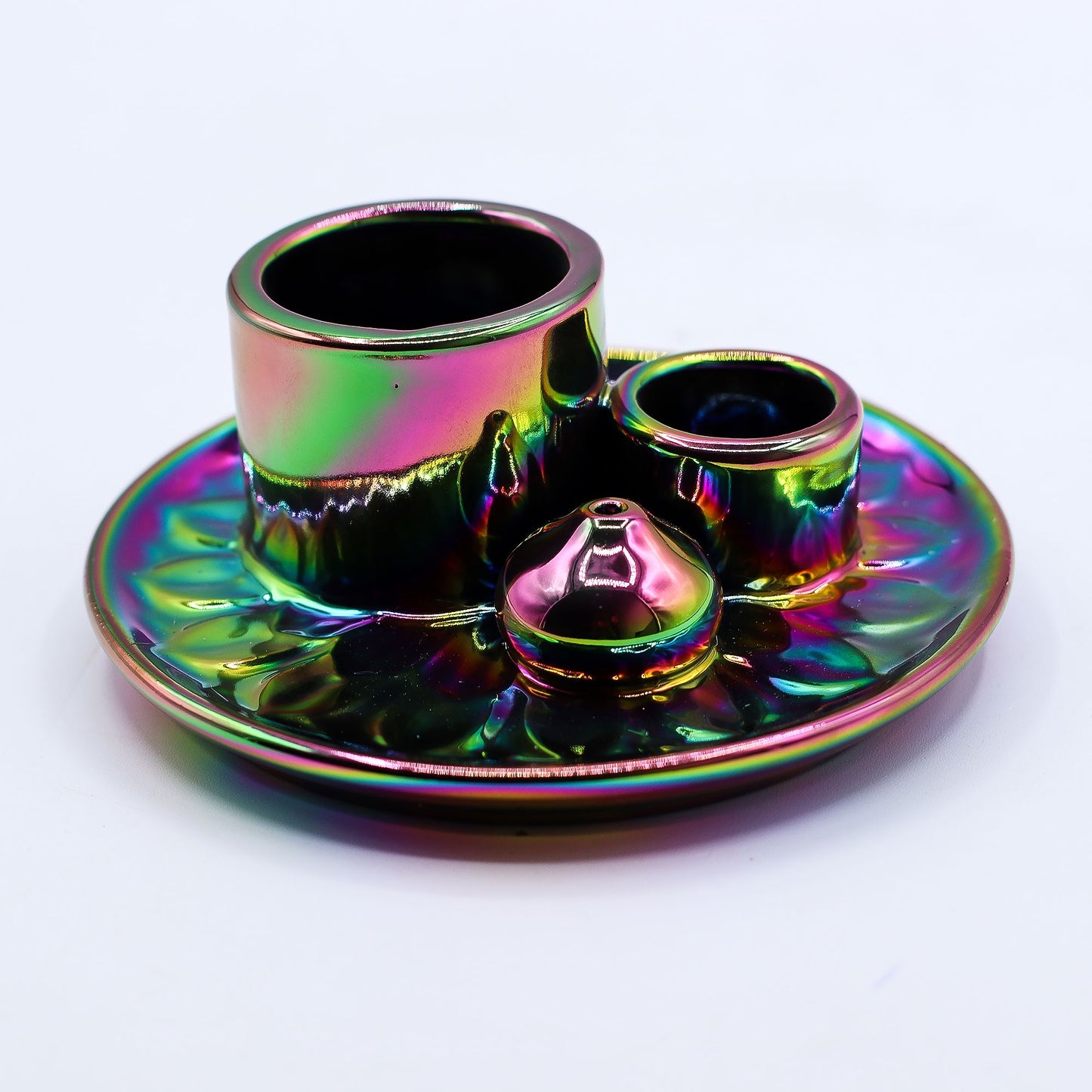 Palo Santo Stick & Smudge Holder - Mandala - Metalic Rainbow